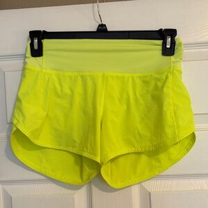 Women's lululemon Neon Yellow Shorts